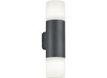 Trio-Leuchten Hoosic Applique Bh 8,50X33 Cm Grigio Lampada Da Parete