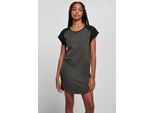 DáMské TričKo Urban Classics Ladies Contrast Raglan Tee Dress Antracite/Nero - Xl