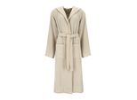 Bademantel VOSSEN Silent, ideal für Sauna & Spa, Hotelbademantel, Morgenmantel Gr. XXS, braun (tibet), L:120cm, Baumwolle, Hausmäntel, Bademantel, Musselin