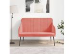 The Living Store Panca Rosa 110X76X80 Cm In Velluto