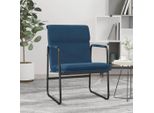 The Living Store Sedia Lounge Blu 55X64X80 Cm In Tessuto