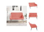 Vidaxl Panca Rosa 110X76X80 Cm In Velluto - Panche