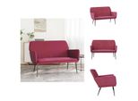 Vidaxl Panca Rosso Vino 108X79X79 Cm In Velluto - Panche