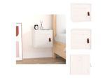 Vidaxl Armadio A Muro Bianco 31,5X30X30 Cm In Legno Di Pino Massiccio - Mensole A Muro