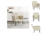 Vidaxl Poltrona Crema 61X78X80 Cm In Pelle Finta - Poltrona