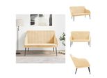 Vidaxl Panca Crema 110X76X80 Cm In Velluto - Panche