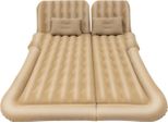 Materasso Gonfiabile Per Auto - Letto Gonfiabile Per Auto - Adatto A Tutti I Sedili Posteriori - 174 X 126 Cm - 6 Camere - Portata 250 Kg - Pvc Floccato - Con Pompa Ad Aria E Cuscini - Beige