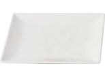 Piatto Da Antipasto O Da Dessert In Gres Bianco - L 21 Cm - Quadro