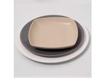 Piatti Fondi In Porcellana Italiana Crema X 6 - L 21 Cm - Tokio