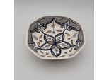Piatto Ottagonale Nero Marocchino - L 25 Cm