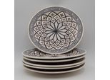 Set Di 6 Piatti Da Portata Bakir Grigio - D 28 Cm