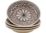 Set Di 4 Piatti Fondi Grigi Bakir - P 24 Cm