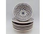 Lotto Di 6 Pezzi Tebsi Bakir Grigio - P 23 Cm