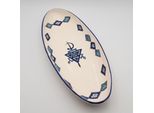 Piatto Ovale Sahel Bleu - L 53 Cm