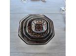 Piatto Nero Ottagonale Marocchino Con Bordo - L 15 Cm