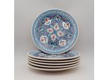 Set Di 6 Piatti Da Portata Turchesi Marocchini - D 24 Cm