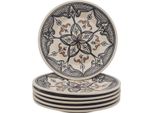 Set Di 6 Piatti Da Portata Marocchini Neri - P 24 Cm