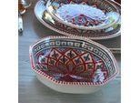 Piatto Ottagonale Bakir Rosso - L 16 Cm