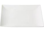 Piatto In Gres Bianco - L 26 Cm - Quadro