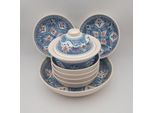 Set Di Couscous Marocchino, Piatti E Ciotole, Turchese - 6 Persone