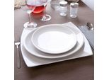 Piatto Rettangolare In Porcellana Bianca - L 30 Cm - Tokio