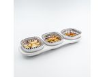 Set Da Aperitivo Con Tre Ciotole Di Anis Gris