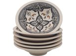 Set Di 6 Piatti Neri Tebsi Moroccan - P 23 Cm