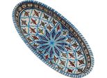 Plat Ovale Bakir Turchese - L 30 Cm