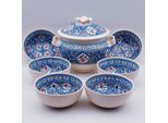 Servizio Di Zuppa Marocchina Turchese - 12 Persone
