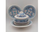 Set Di Couscous Marocchino Piatti Fondi Turchesi - 6 Persone