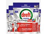 Pastiglie Per Lavastoviglie Dreft Platinum Plus Regular All In 1 - 236 Pastiglie (4X59) - Confezione Risparmio