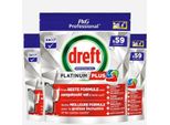 Pastiglie Per Lavastoviglie Dreft Platinum Plus Regular All In 1 - 177 Pastiglie (3X59)