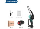 Mini Motosega - Alimentazione A Batteria 18 V - Motore Senza Spazzole - Lama Da 15 Cm - Velocità Minima 10000 Giri/Min - Batteria Inclusa (1 Pz) - Profondità Di Taglio 15 Cm - Verde Chiaro