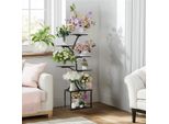Scaffale Per Piante E Fiori - Scaffale Angolare In Legno - 7 Livelli - A Forma Di Albero - Altezza 151 Cm - Per Interni - Nero/Marrone