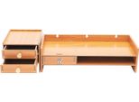 Supporto Per Monitor - Rialzo Per Monitor - 3 Cassetti - Mdf - Lunghezza 65,5 Cm - Fino A 5 Kg - Per Scrivania
