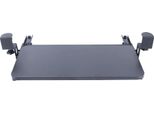 Vassoio Per Tastiera Sotto La Scrivania - Guida Estensibile - 52×25 Cm - Estensione 25 Cm - Distanza Regolabile 1-4 Cm - Portata 20 Kg - Mdf E Acciaio Al Carbonio