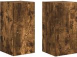 Syfax™ Mobile Tv Da Parete 2 Pcs Rovere Fumé 30 X 31 X 60 Cm