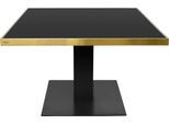 Casa Padrino Designer Esstisch Schwarz / Gold 120 x 120 x H. 76 cm - Luxus Esszimmermöbel