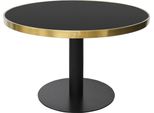 Casa Padrino Luxus Esstisch Schwarz / Gold 120 x H. 76 cm - Designer Esszimmermöbel
