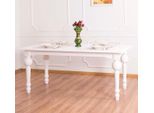 Casa Padrino Landhausstil Esstisch Weiß 180 x 90 x H. 78 cm - Esszimmermöbel im Landhausstil