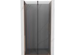 Mexen Velar Porta Doccia Scorrevole 120 Cm, Grafite, Oro Rosa - 871-120-000-41-60