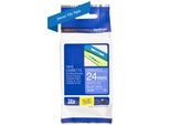 Brother TZ555 - Laminiertes Band - Weiß Auf Blau - Rolle (2,4 Cm X 8 M) (TZ-555)