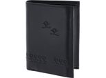 Oxmox Pelle Portafoglio Leather KombiböRse Jumping Jack Embossed Black Nero