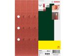 Set Di Fogli Abrasivi Per Levigatrici Orbitali, B&D A 8 Fori, 93 X 230 Mm, K180, 25 Pezzi.