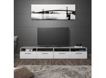 Vicco Mobile Tv Diego, 190 X 38 Cm, Calcestruzzo/Calcestruzzo