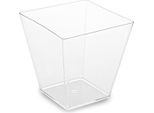 Tazza Per Finger Food, Quadrata, Trasparente 5,9 X 5,9 X 5,4 Cm - 100 Ml [50 Pezzi]