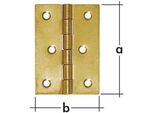 Cerniera Per Cassa Con Perno Rivettato Zincato Giallo 42X50X1,0Mm