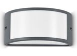 Applique Moderna Rex-1 Alluminio-Materie Plastiche Antracite 1 Luce E27