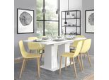 Vicco Tavolo Da Pranzo Allungabile Dix, 140 X 90 Cm, Bianco