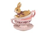 Clayre & Eef Figurina Coniglio 9 Cm Marrone Rosa Poliresina